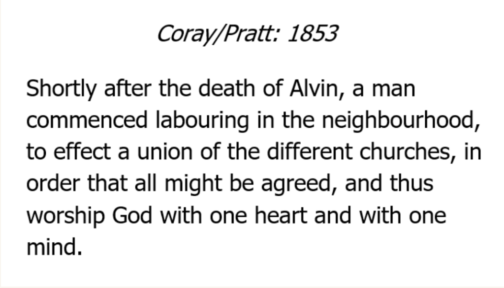 First Vision of Joseph Smith, Coray/Pratt: 1853