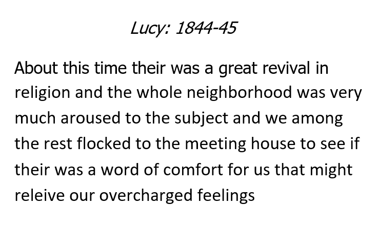 First Vision of Joseph Smith, Lucy: 1844-45 